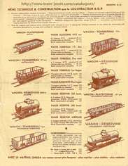 Catalogue 1949 OMEGA BDR Wagons plastique